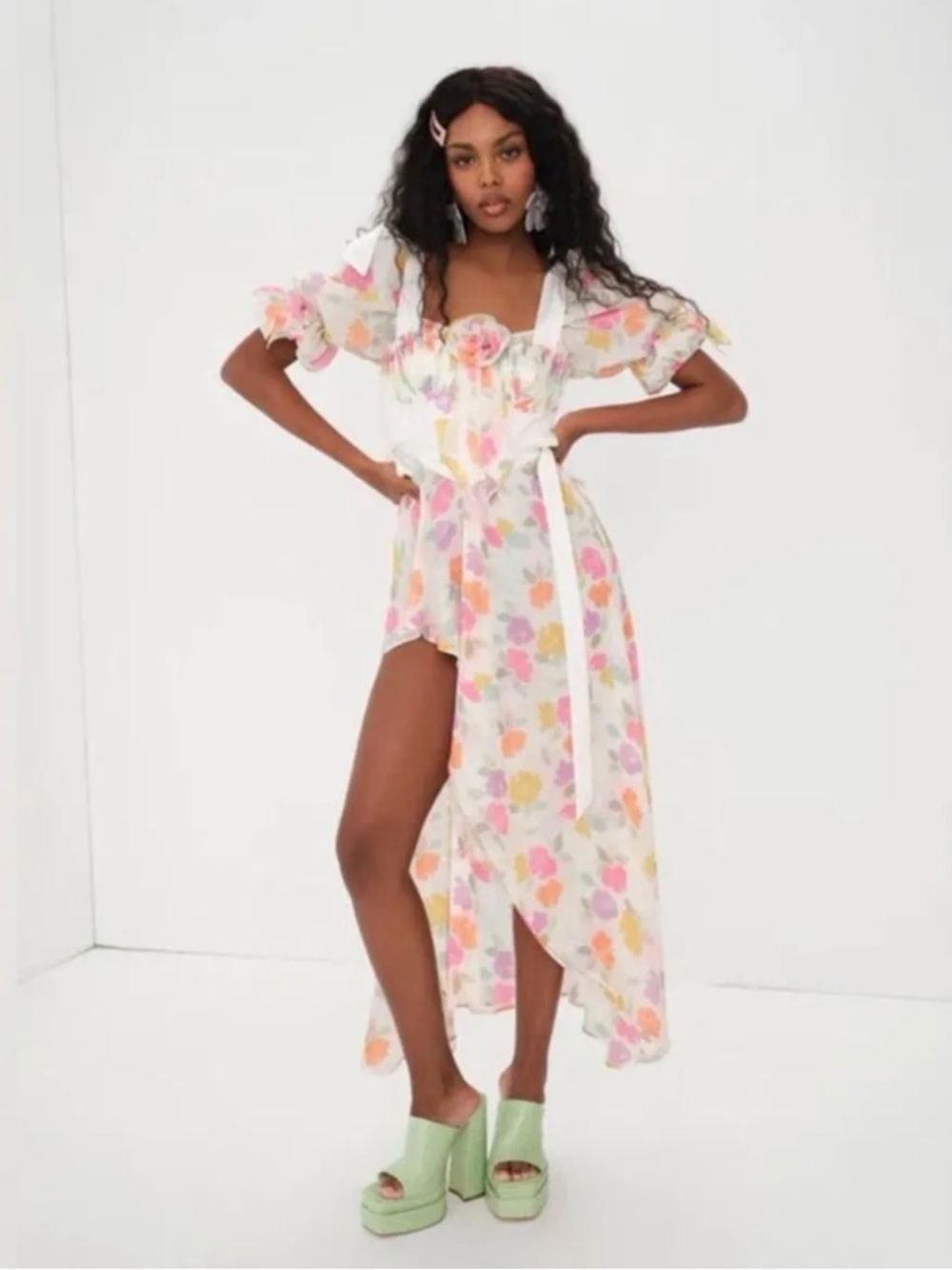 For Love & Lemons Petal High Low Midi Dress - Picture 5 of 5